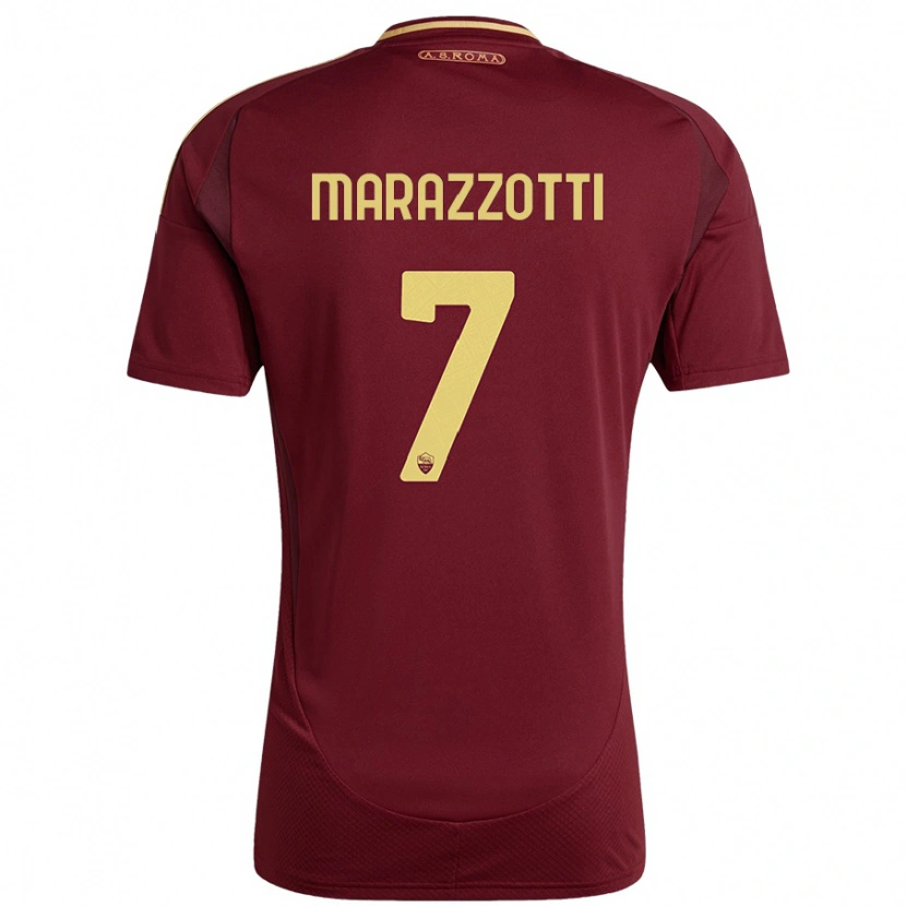 Danxen Damen Fabrizio Marazzotti #7 Rot Braun Gold Heimtrikot Trikot 2024/25 T-Shirt