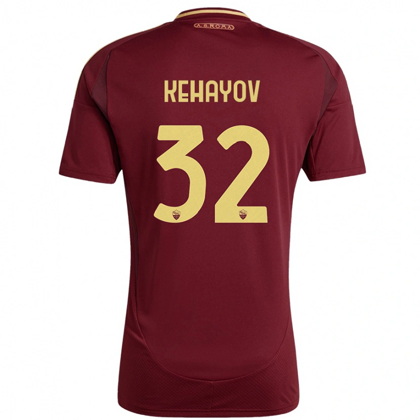 Danxen Damen Atanas Kehayov #32 Rot Braun Gold Heimtrikot Trikot 2024/25 T-Shirt