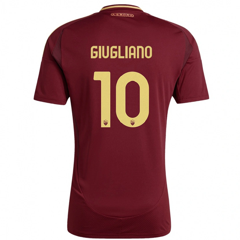 Danxen Damen Manuela Giugliano #10 Rot Braun Gold Heimtrikot Trikot 2024/25 T-Shirt