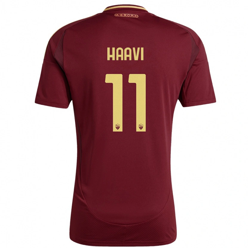 Danxen Damen Emilie Haavi #11 Rot Braun Gold Heimtrikot Trikot 2024/25 T-Shirt