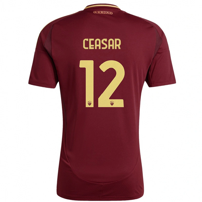 Danxen Damen Camelia Ceasar #12 Rot Braun Gold Heimtrikot Trikot 2024/25 T-Shirt