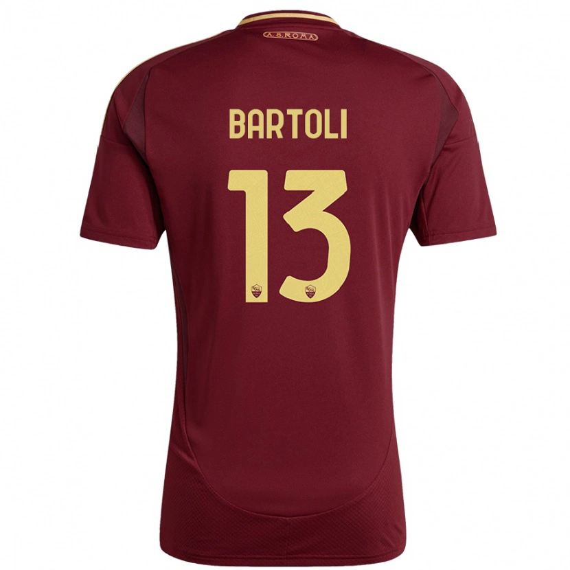 Danxen Damen Elisa Bartoli #13 Rot Braun Gold Heimtrikot Trikot 2024/25 T-Shirt