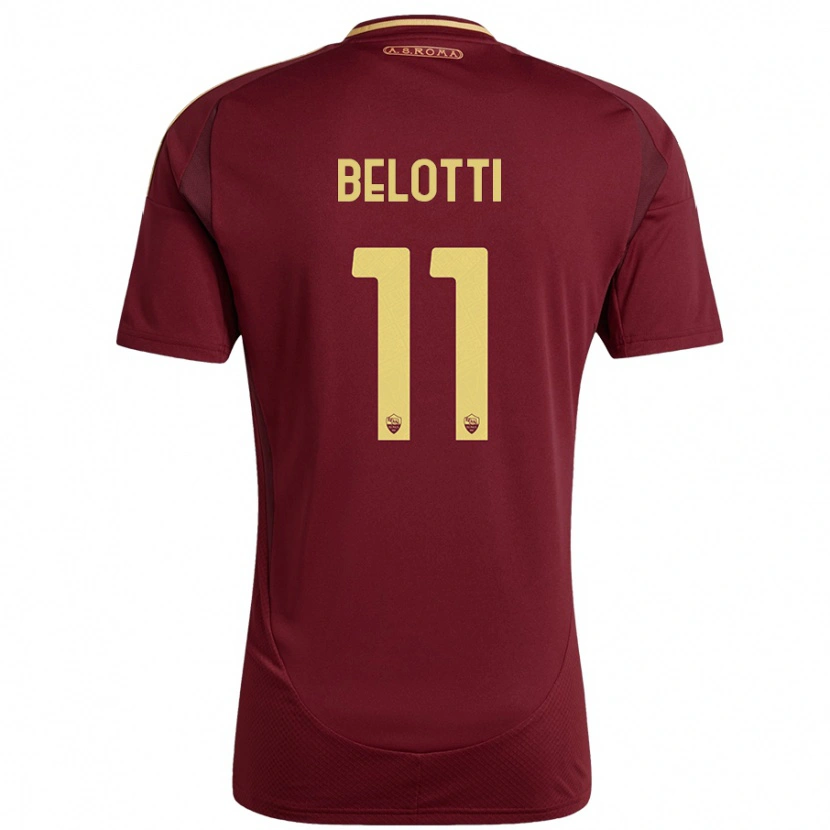 Danxen Damen Andrea Belotti #11 Rot Braun Gold Heimtrikot Trikot 2024/25 T-Shirt