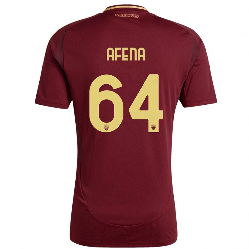 Danxen Damen Felix Afena-Gyan #64 Rot Braun Gold Heimtrikot Trikot 2024/25 T-Shirt