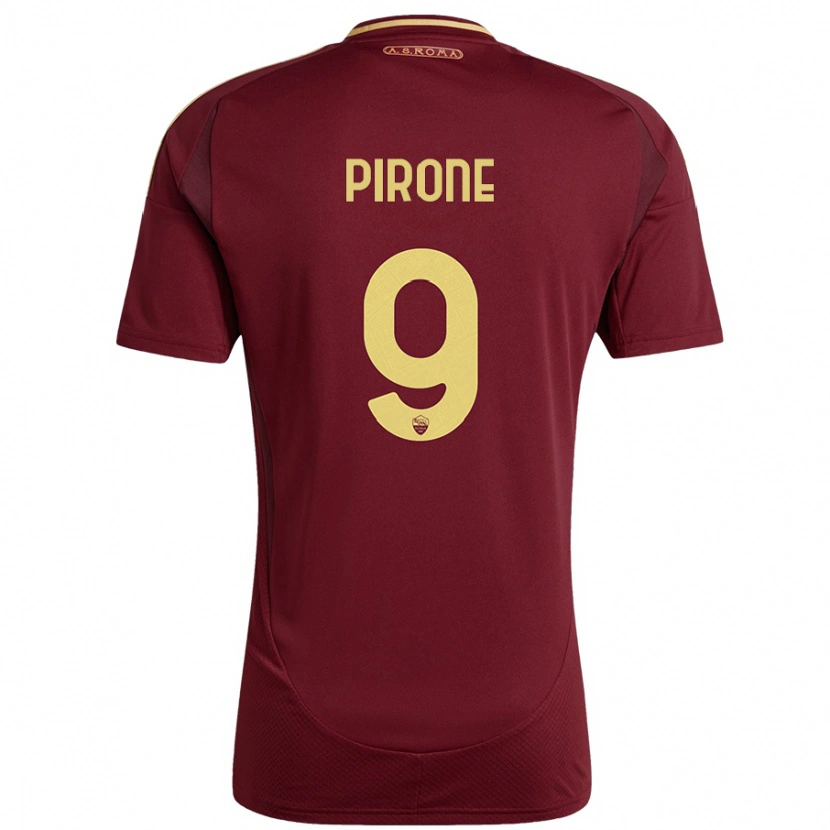 Danxen Damen Valeria Pirone #9 Rot Braun Gold Heimtrikot Trikot 2024/25 T-Shirt