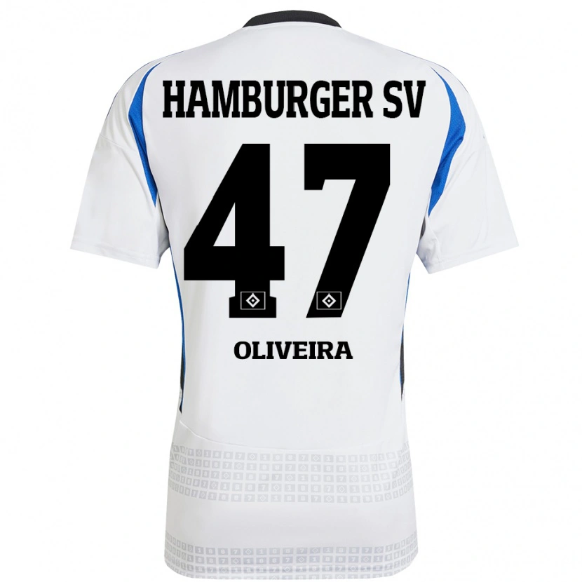 Danxen Damen Nicolas Oliveira #47 Weiß Blau Heimtrikot Trikot 2024/25 T-Shirt