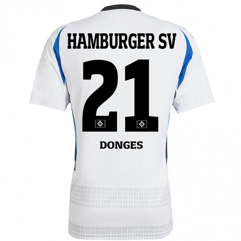 Danxen Damen Jaqueline Dönges #21 Weiß Blau Heimtrikot Trikot 2024/25 T-Shirt
