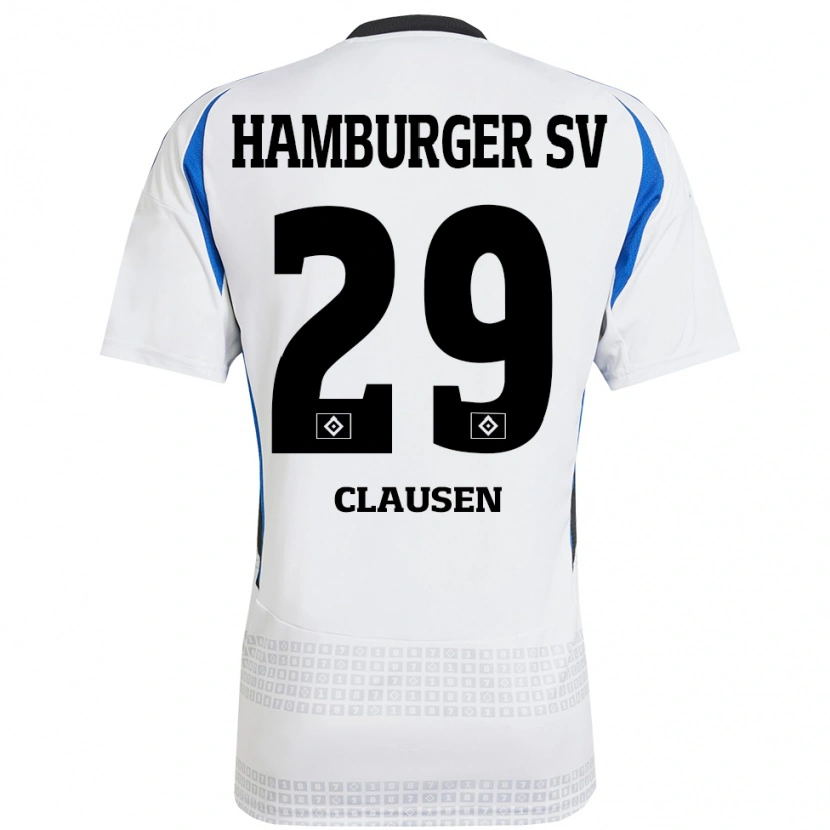 Danxen Damen Lina Clausen #29 Weiß Blau Heimtrikot Trikot 2024/25 T-Shirt