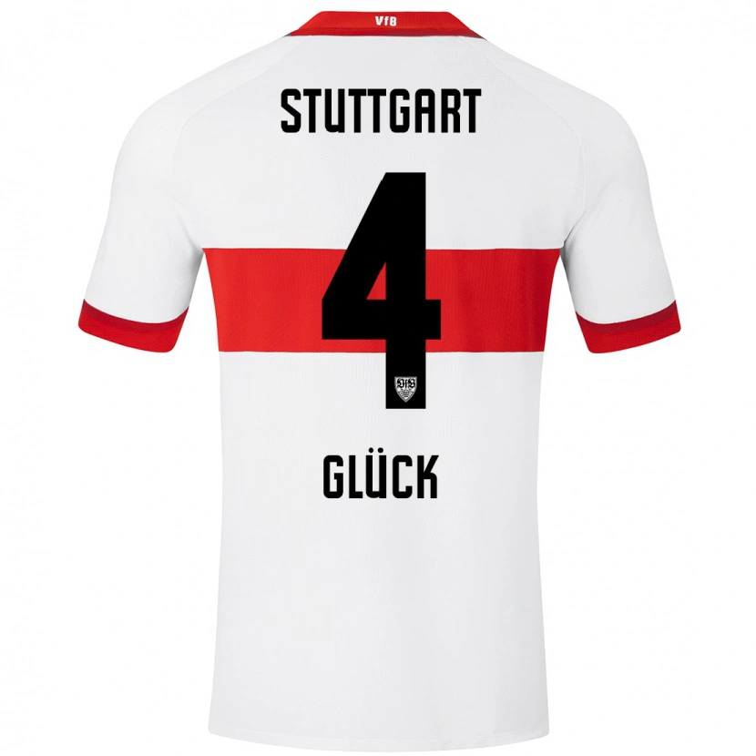 Danxen Damen Michael Glück #4 Weiß Rot Heimtrikot Trikot 2024/25 T-Shirt