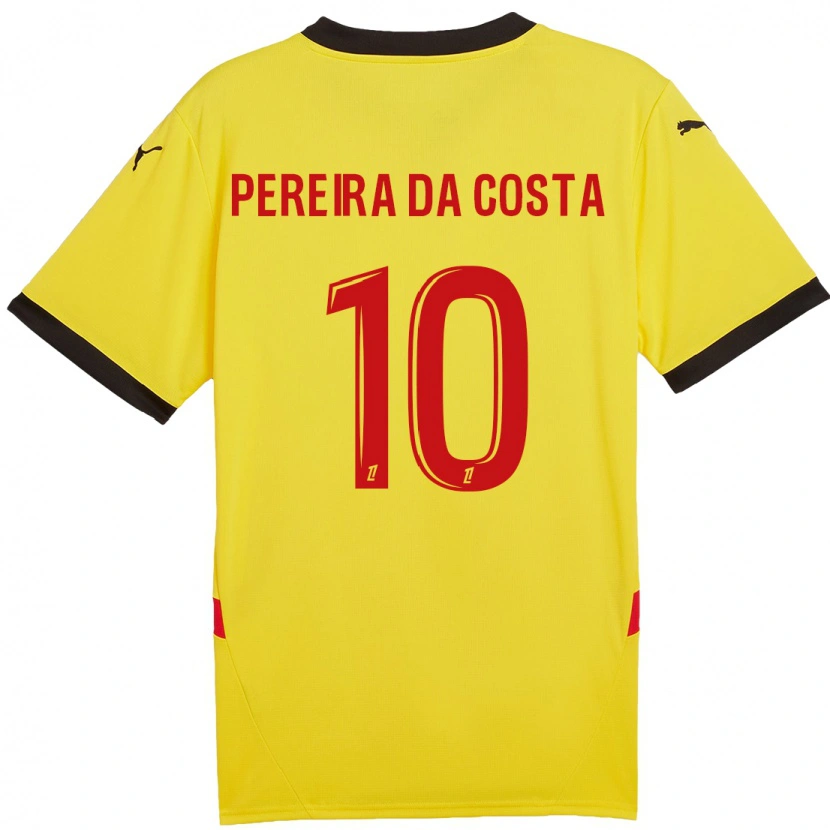 Danxen Damen David Pereira Da Costa #10 Gelb Rot Heimtrikot Trikot 2024/25 T-Shirt