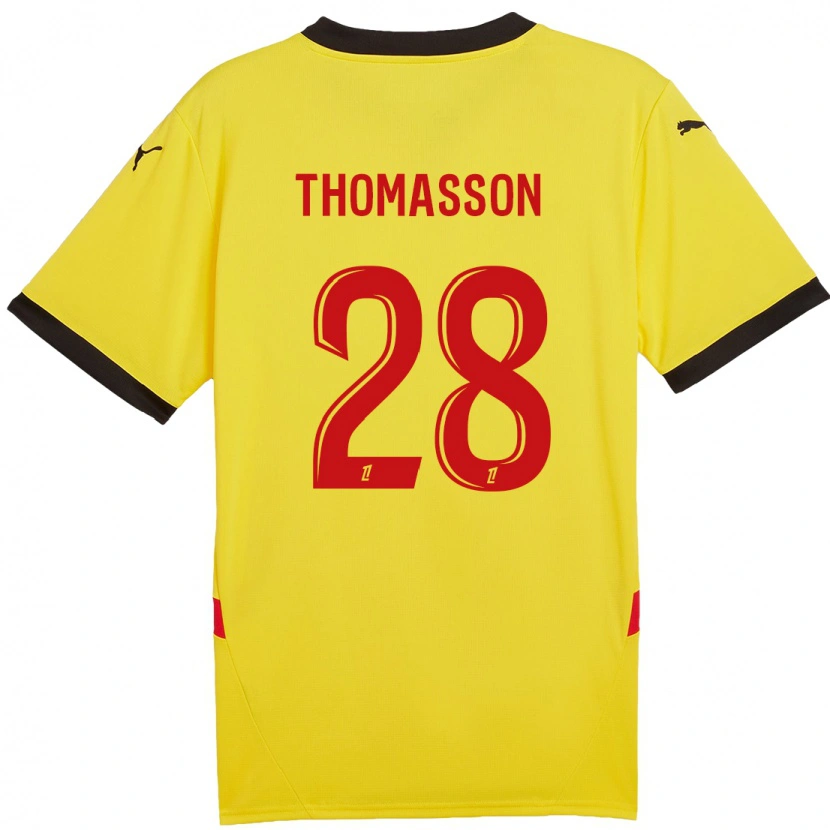 Danxen Damen Adrien Thomasson #28 Gelb Rot Heimtrikot Trikot 2024/25 T-Shirt