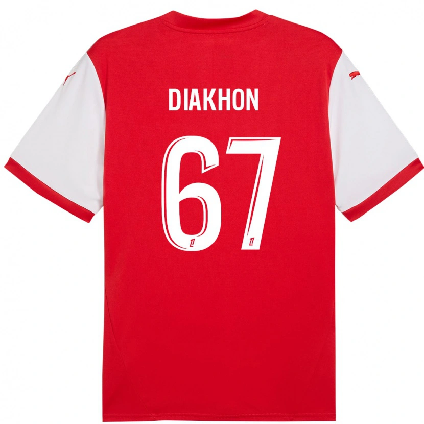 Danxen Damen Mamadou Diakhon #67 Rot Weiß Heimtrikot Trikot 2024/25 T-Shirt