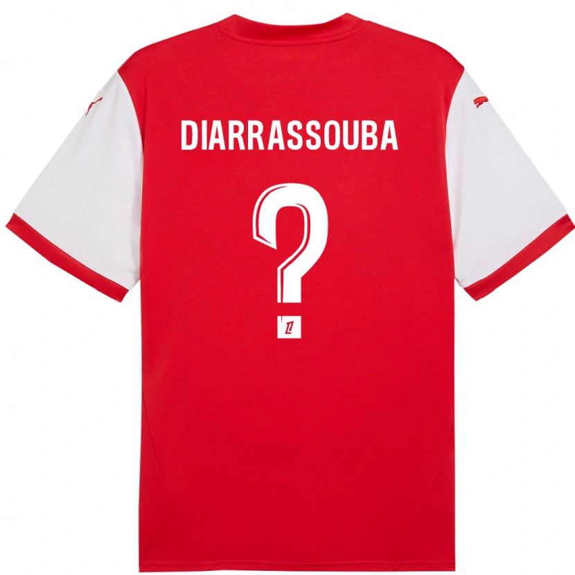 Danxen Damen Tidiane Diarrassouba #0 Rot Weiß Heimtrikot Trikot 2024/25 T-Shirt
