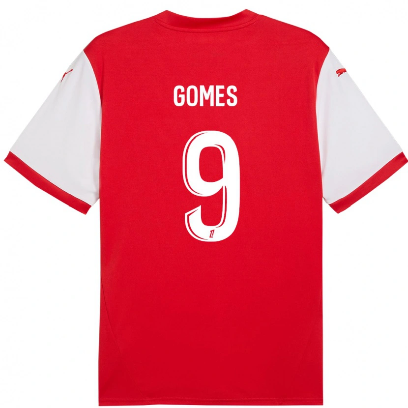 Danxen Damen Mélissa Gomes #9 Rot Weiß Heimtrikot Trikot 2024/25 T-Shirt