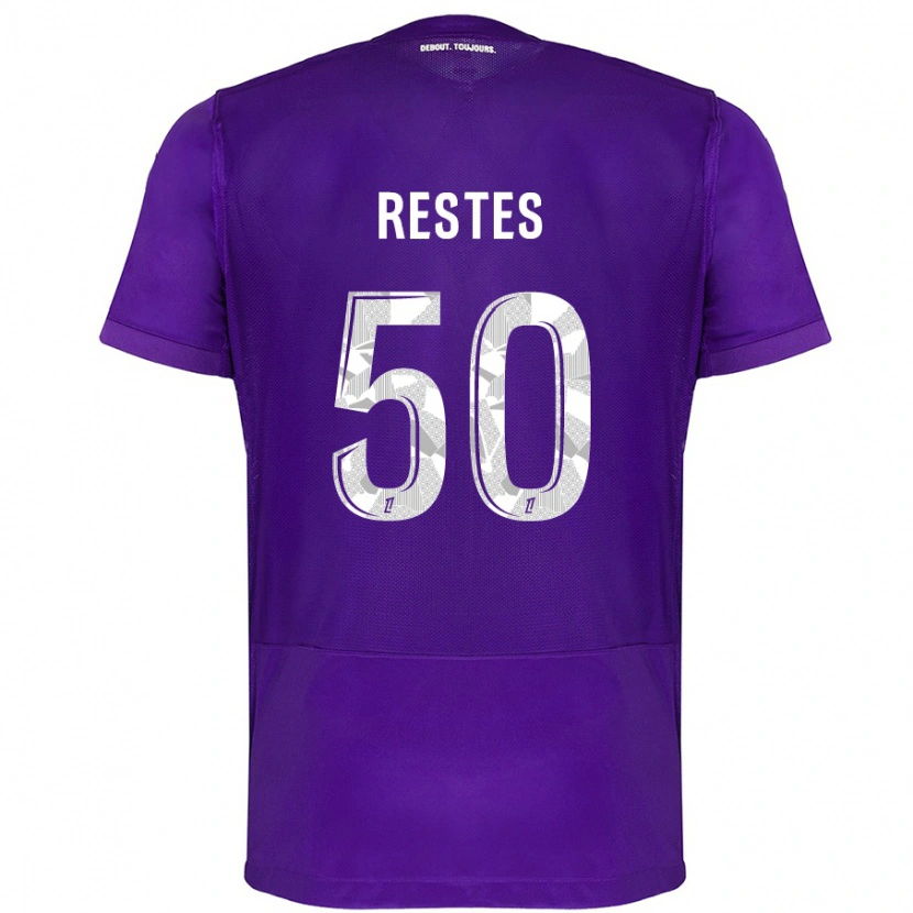 Danxen Damen Guillaume Restes #50 Violett Weiß Heimtrikot Trikot 2024/25 T-Shirt