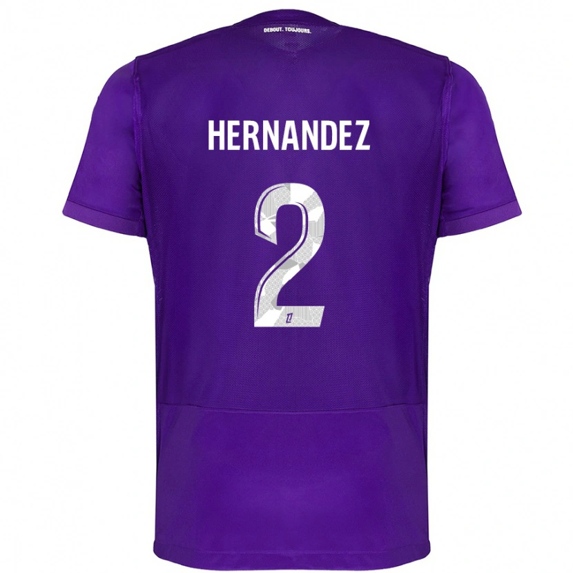 Danxen Damen Lucie Hernandez #2 Violett Weiß Heimtrikot Trikot 2024/25 T-Shirt