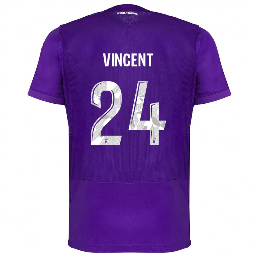 Danxen Damen Magalie Vincent #24 Violett Weiß Heimtrikot Trikot 2024/25 T-Shirt