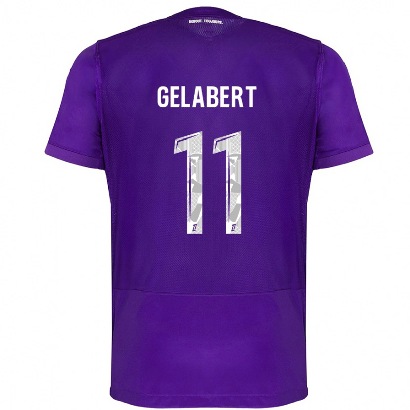 Danxen Damen César Gelabert #11 Violett Weiß Heimtrikot Trikot 2024/25 T-Shirt