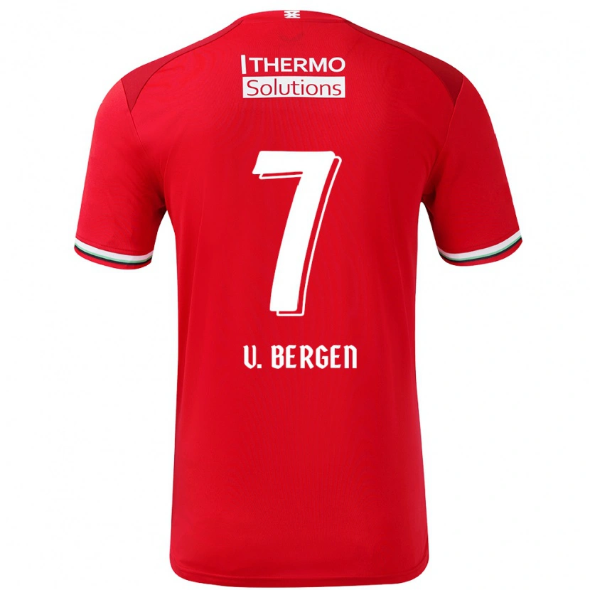 Danxen Damen Mitchell Van Bergen #7 Rot Weiß Heimtrikot Trikot 2024/25 T-Shirt