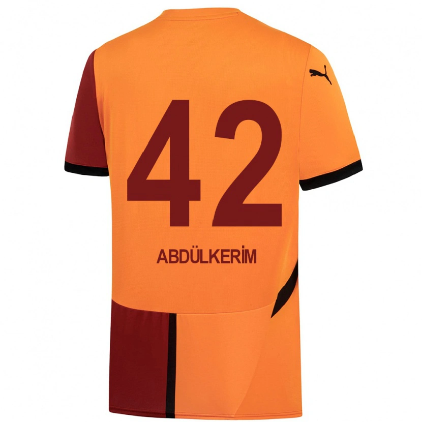 Danxen Damen Abdülkerim Bardakcı #42 Gelb Rot Heimtrikot Trikot 2024/25 T-Shirt