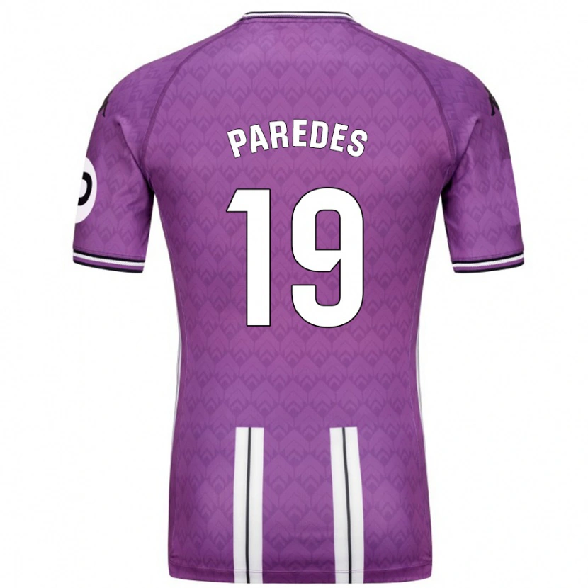Danxen Damen Yago Paredes #19 Violett Weiß Heimtrikot Trikot 2024/25 T-Shirt