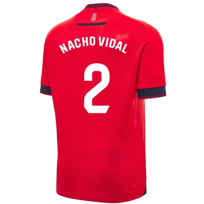 Danxen Damen Nacho Vidal #2 Rot Weiß Heimtrikot Trikot 2024/25 T-Shirt