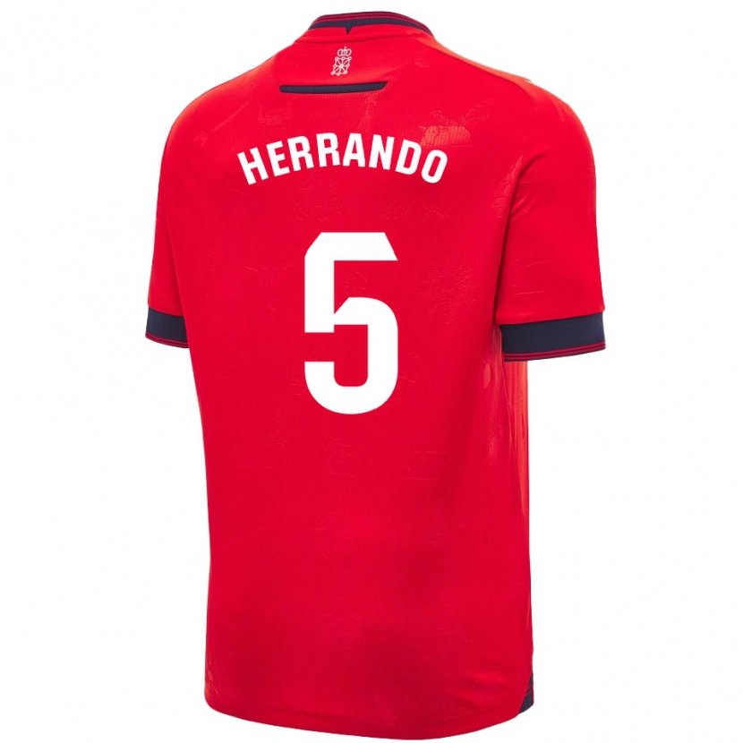 Danxen Damen Jorge Herrando #5 Rot Weiß Heimtrikot Trikot 2024/25 T-Shirt