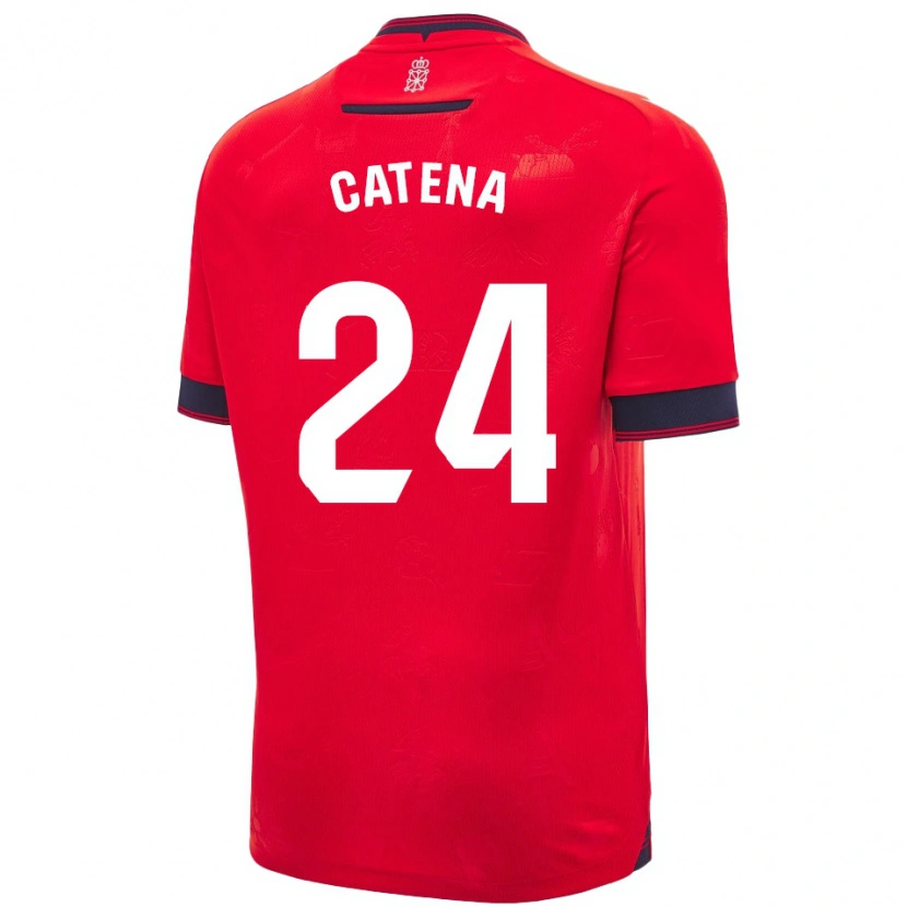 Danxen Damen Alejandro Catena #24 Rot Weiß Heimtrikot Trikot 2024/25 T-Shirt
