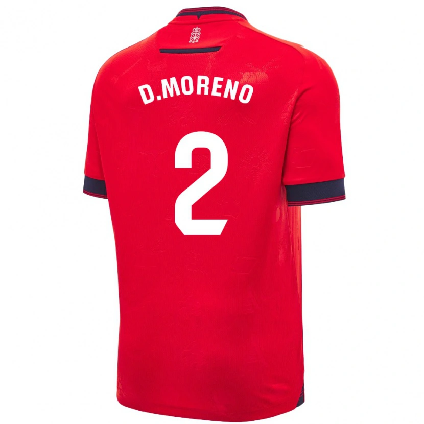 Danxen Damen Diego Moreno #2 Rot Weiß Heimtrikot Trikot 2024/25 T-Shirt