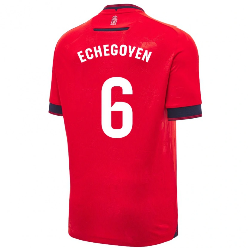 Danxen Damen Mauro Echegoyen #6 Rot Weiß Heimtrikot Trikot 2024/25 T-Shirt