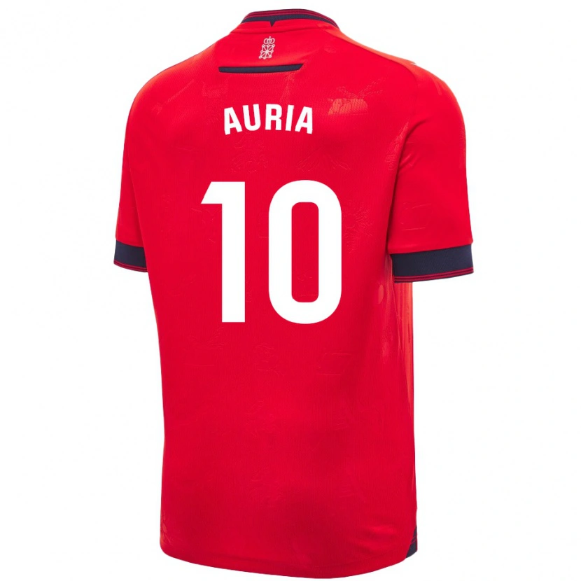 Danxen Damen Miguel Auría #10 Rot Weiß Heimtrikot Trikot 2024/25 T-Shirt