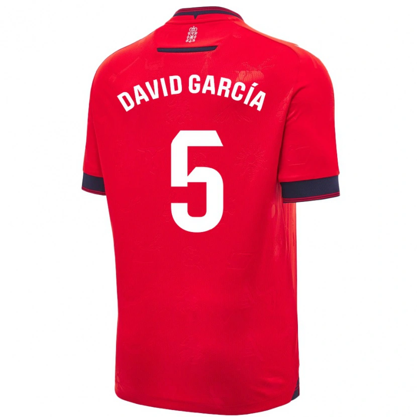 Danxen Damen David García #5 Rot Weiß Heimtrikot Trikot 2024/25 T-Shirt