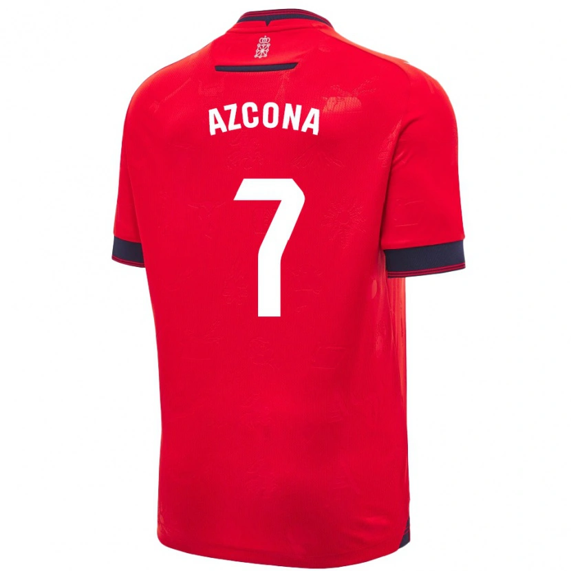 Danxen Damen Rubén Azcona #7 Rot Weiß Heimtrikot Trikot 2024/25 T-Shirt