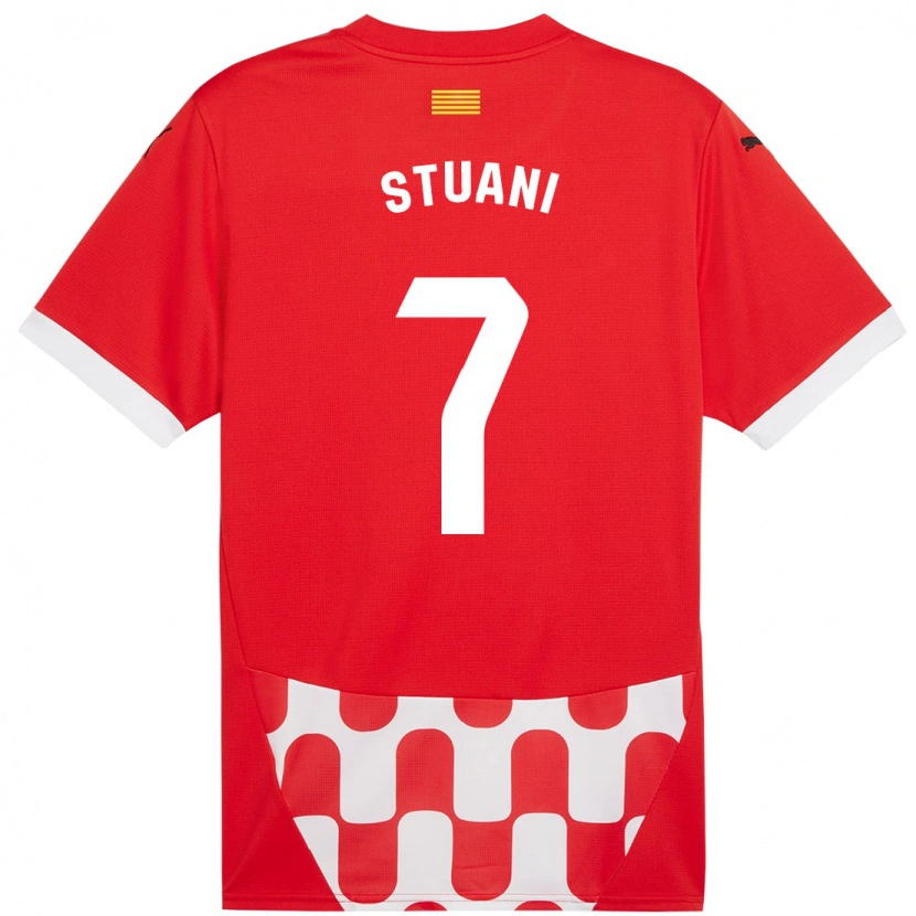 Danxen Damen Cristhian Stuani #7 Rot Weiß Heimtrikot Trikot 2024/25 T-Shirt