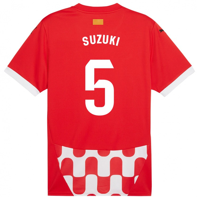 Danxen Damen Wadi Ibrahim Suzuki #5 Rot Weiß Heimtrikot Trikot 2024/25 T-Shirt