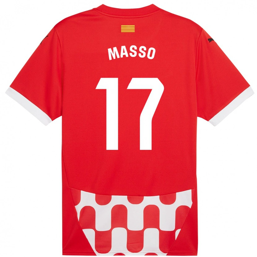 Danxen Damen Ainoa Massó #17 Rot Weiß Heimtrikot Trikot 2024/25 T-Shirt