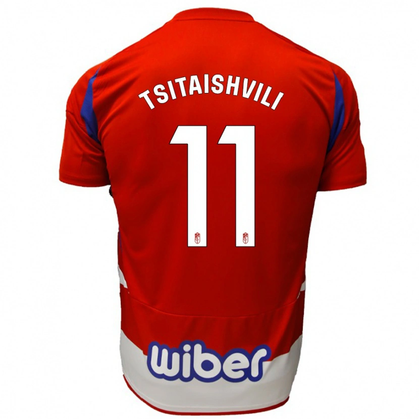 Danxen Damen Georgiy Tsitaishvili #11 Rot Weiß Blau Heimtrikot Trikot 2024/25 T-Shirt