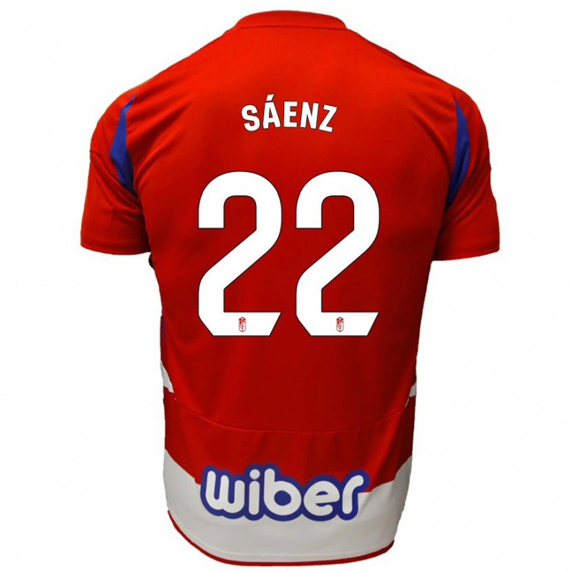 Danxen Damen Pablo Sáenz #22 Rot Weiß Blau Heimtrikot Trikot 2024/25 T-Shirt