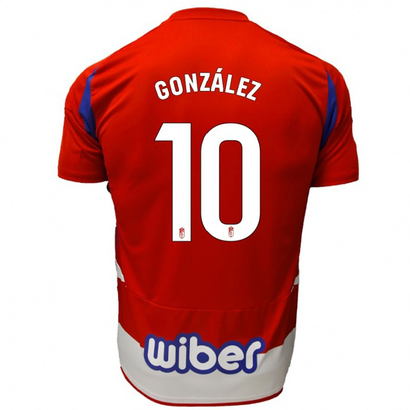 Danxen Damen Mario González #10 Rot Weiß Blau Heimtrikot Trikot 2024/25 T-Shirt