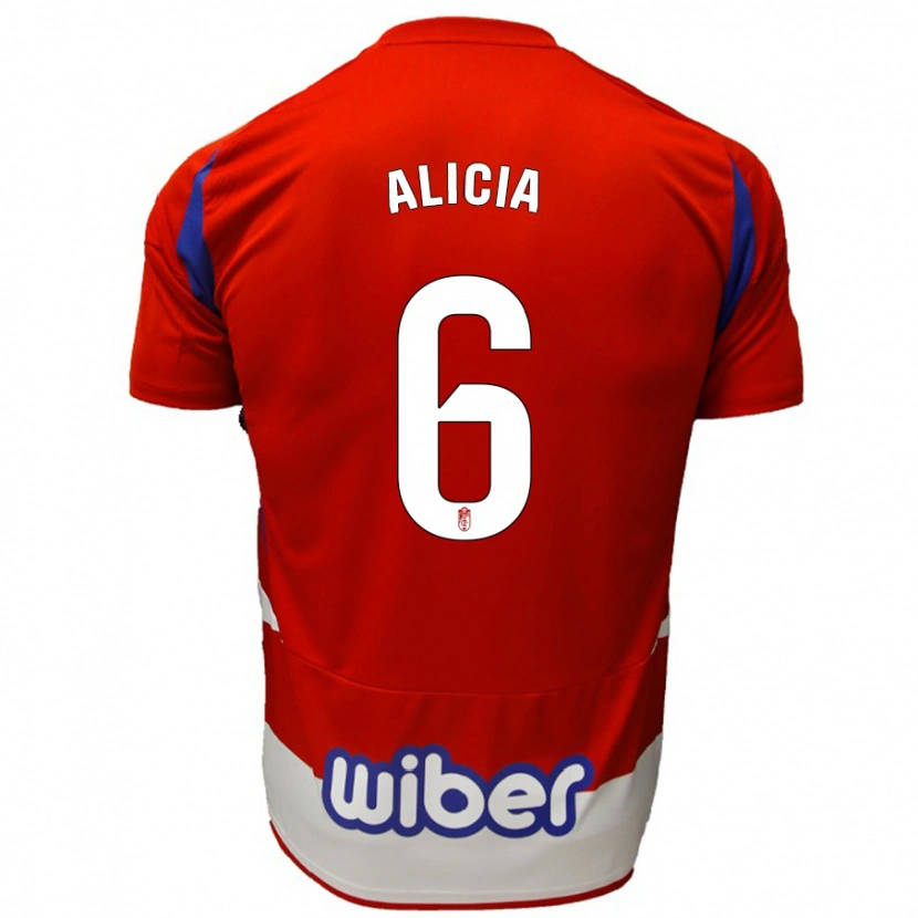 Danxen Damen Alicia #6 Rot Weiß Blau Heimtrikot Trikot 2024/25 T-Shirt