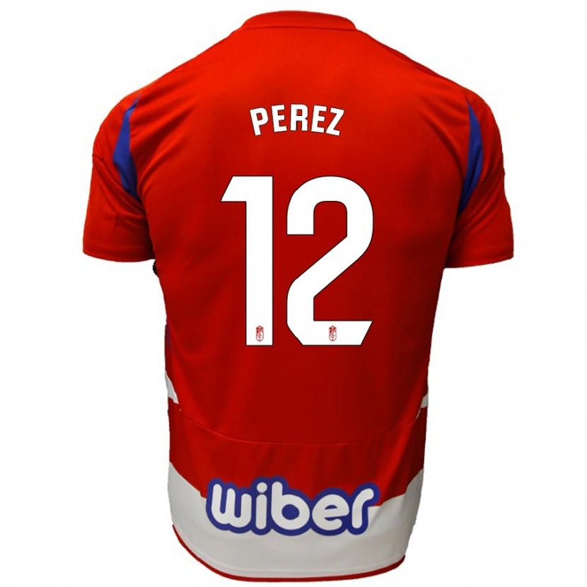 Danxen Damen Alba Pérez #12 Rot Weiß Blau Heimtrikot Trikot 2024/25 T-Shirt