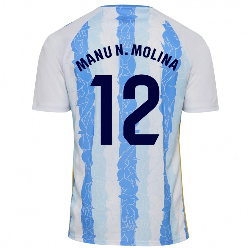Danxen Damen Manu Molina #12 Weiß Blau Heimtrikot Trikot 2024/25 T-Shirt
