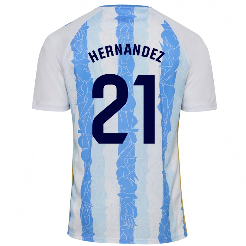 Danxen Damen Juan Hernández #21 Weiß Blau Heimtrikot Trikot 2024/25 T-Shirt