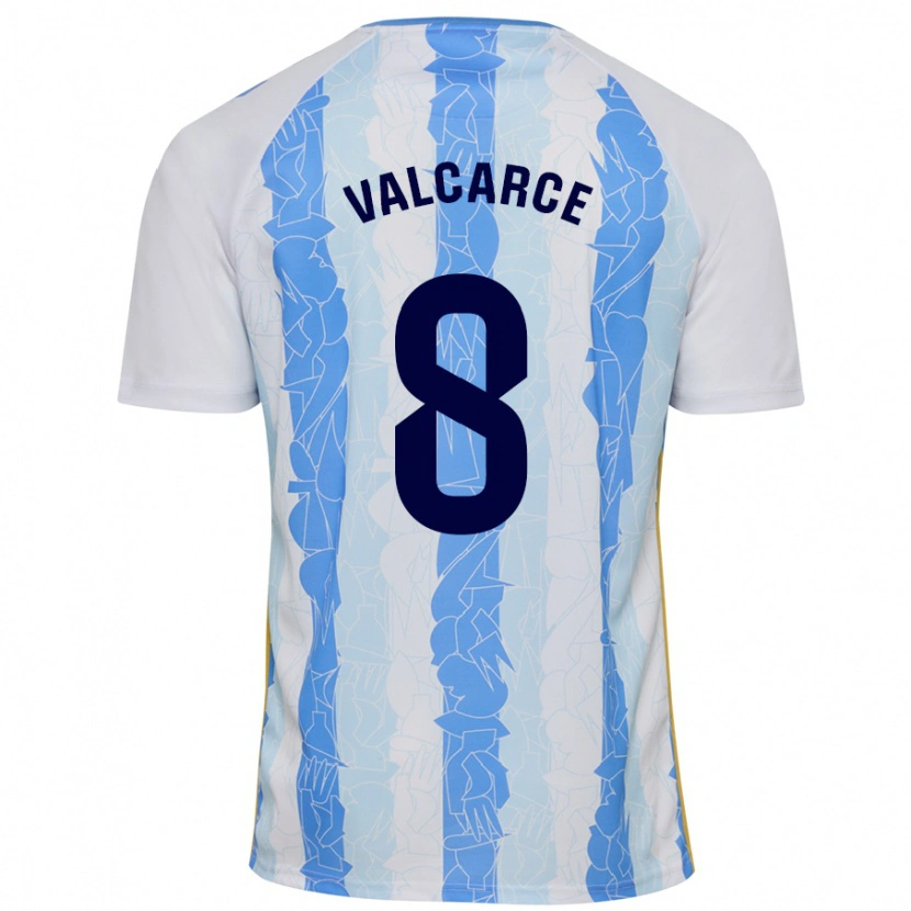 Danxen Damen Alejandro Valcarce #8 Weiß Blau Heimtrikot Trikot 2024/25 T-Shirt