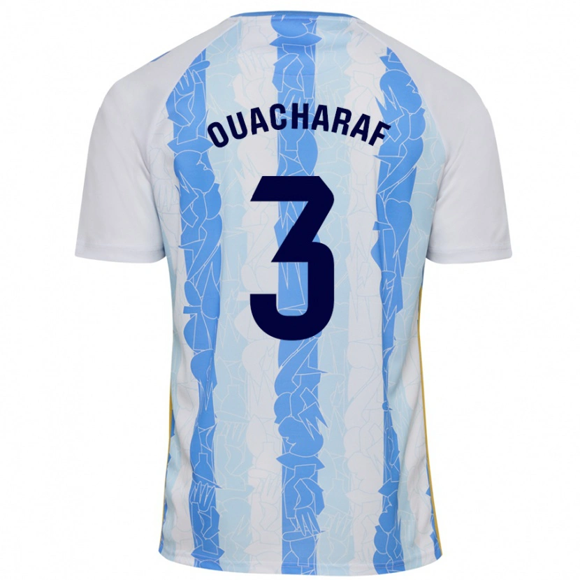 Danxen Damen Bilal Ouacharaf #3 Weiß Blau Heimtrikot Trikot 2024/25 T-Shirt