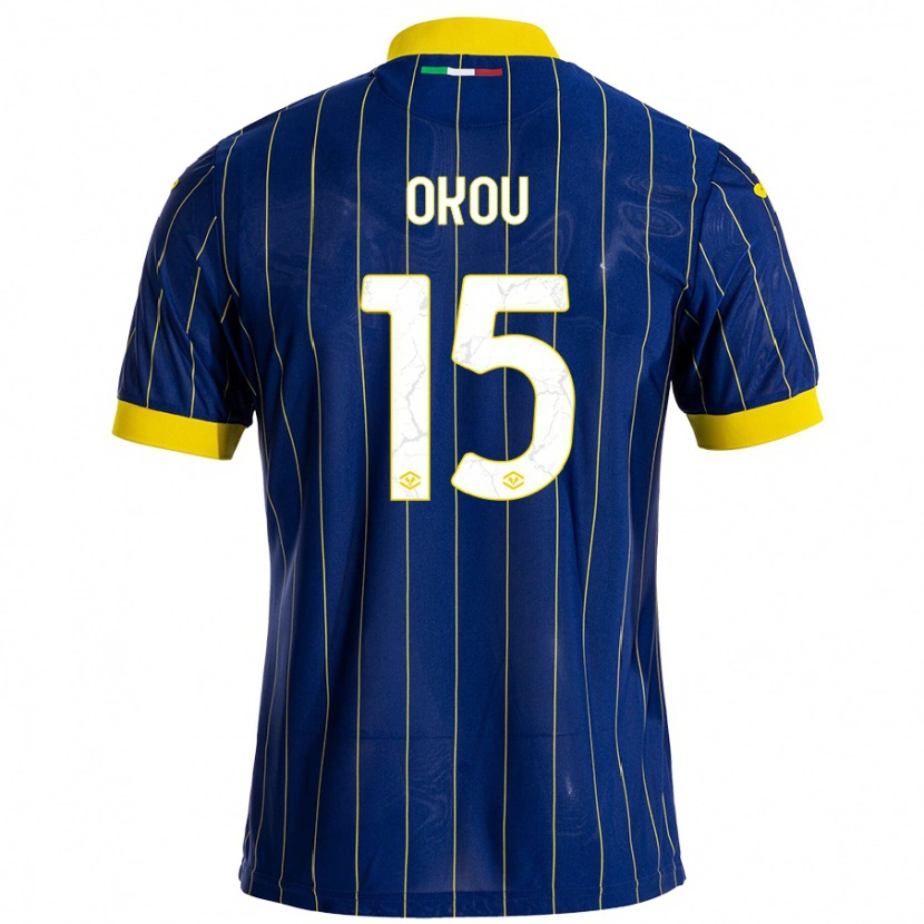 Danxen Damen Yllan Okou #15 Blau Gelb Heimtrikot Trikot 2024/25 T-Shirt
