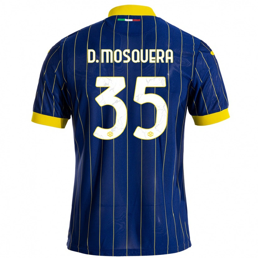 Danxen Damen Daniel Mosquera #35 Blau Gelb Heimtrikot Trikot 2024/25 T-Shirt