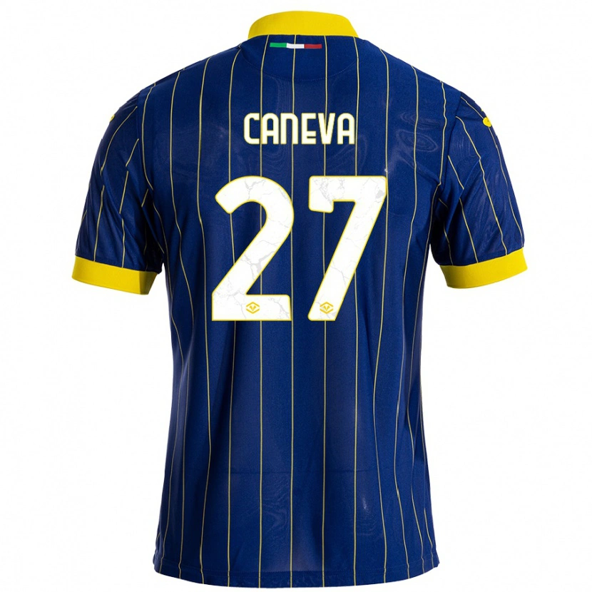 Danxen Damen Elia Caneva #27 Blau Gelb Heimtrikot Trikot 2024/25 T-Shirt