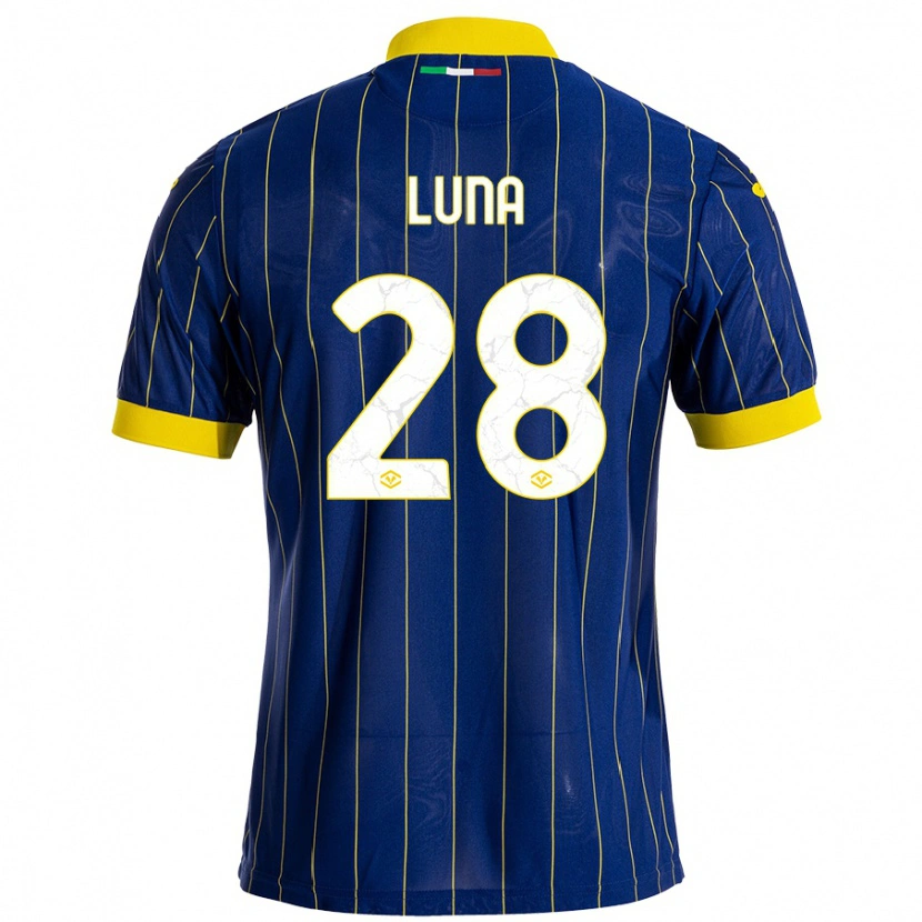 Danxen Damen Agustín Luna #28 Blau Gelb Heimtrikot Trikot 2024/25 T-Shirt