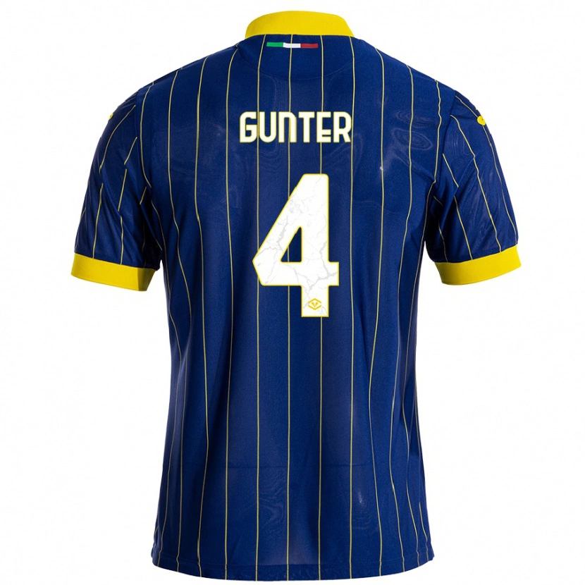Danxen Damen Koray Günter #4 Blau Gelb Heimtrikot Trikot 2024/25 T-Shirt